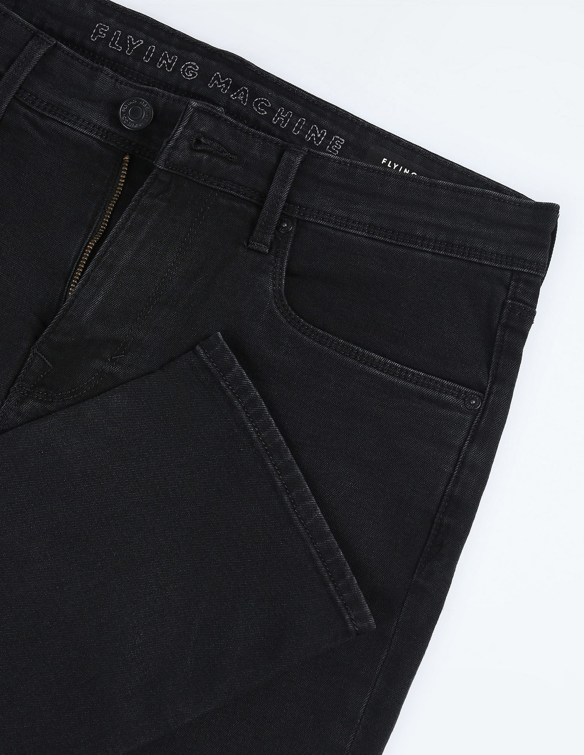 Image of FLYING MACHINE Slim Men Black Jeans