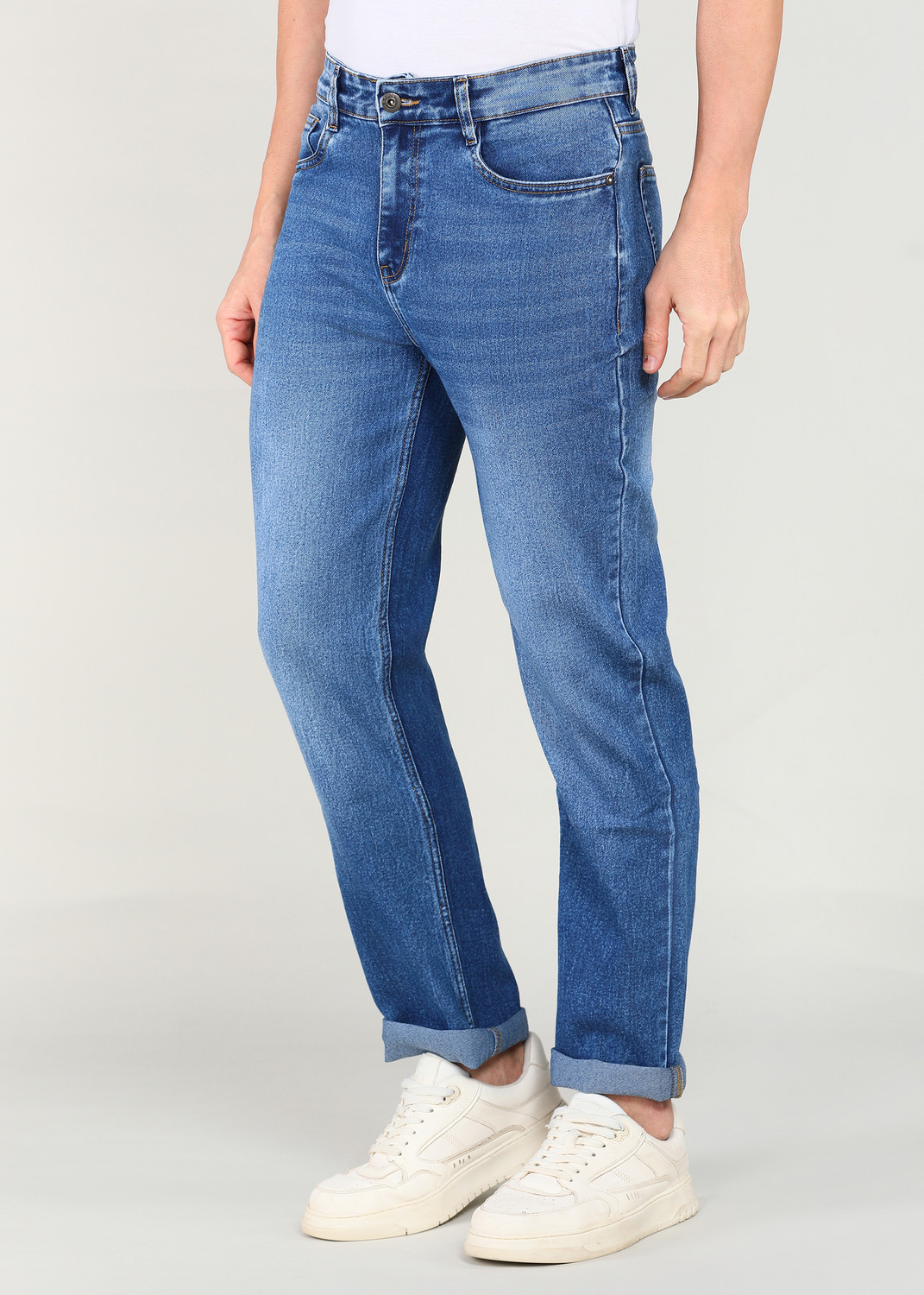 Image of R.Code by The Roadster Life Co. Regular Men Blue Jeans