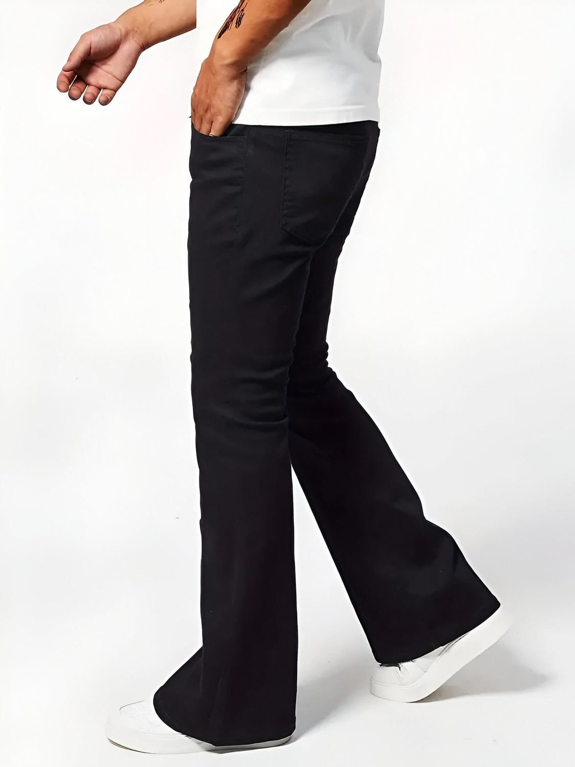 Image of BEN MARTIN Boot-Leg Men Black Jeans