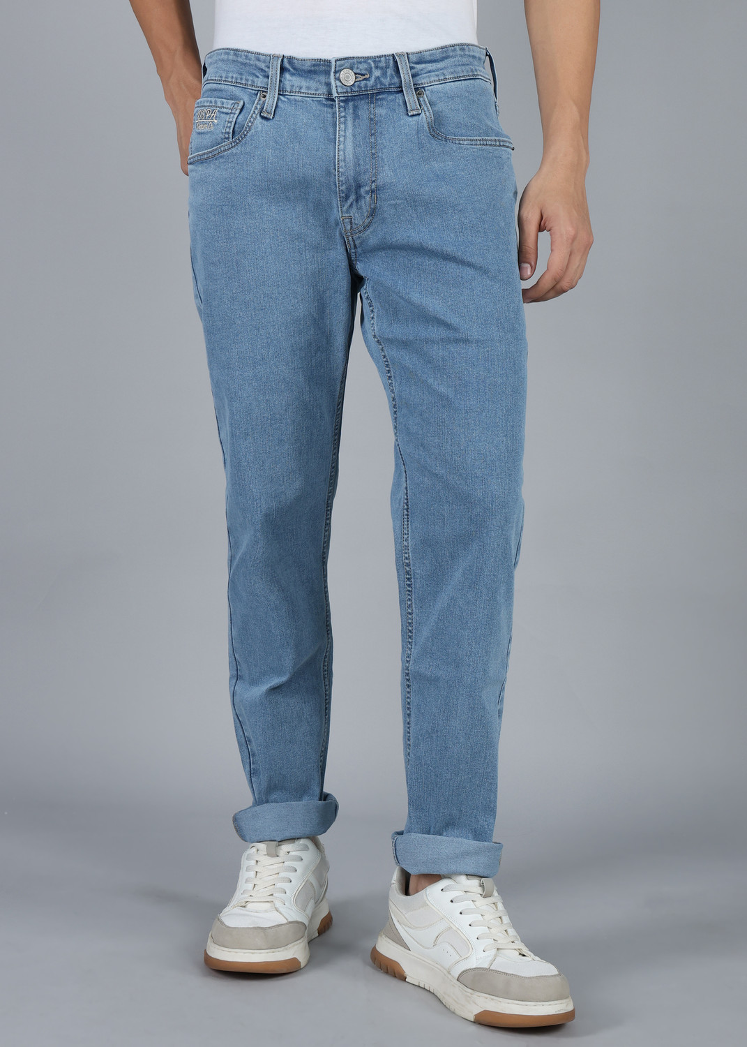 Image of U.S. Polo Assn. Denim Co. Tapered Fit Men Blue Jeans
