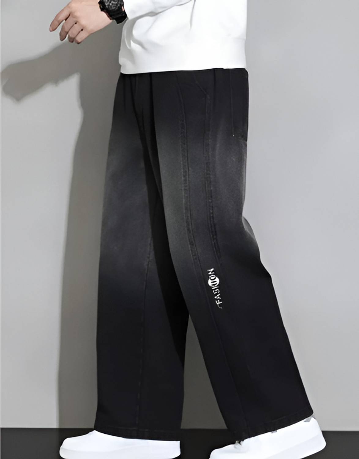FUDE Pride Relaxed Fit Men Grey Jeans - Image 5