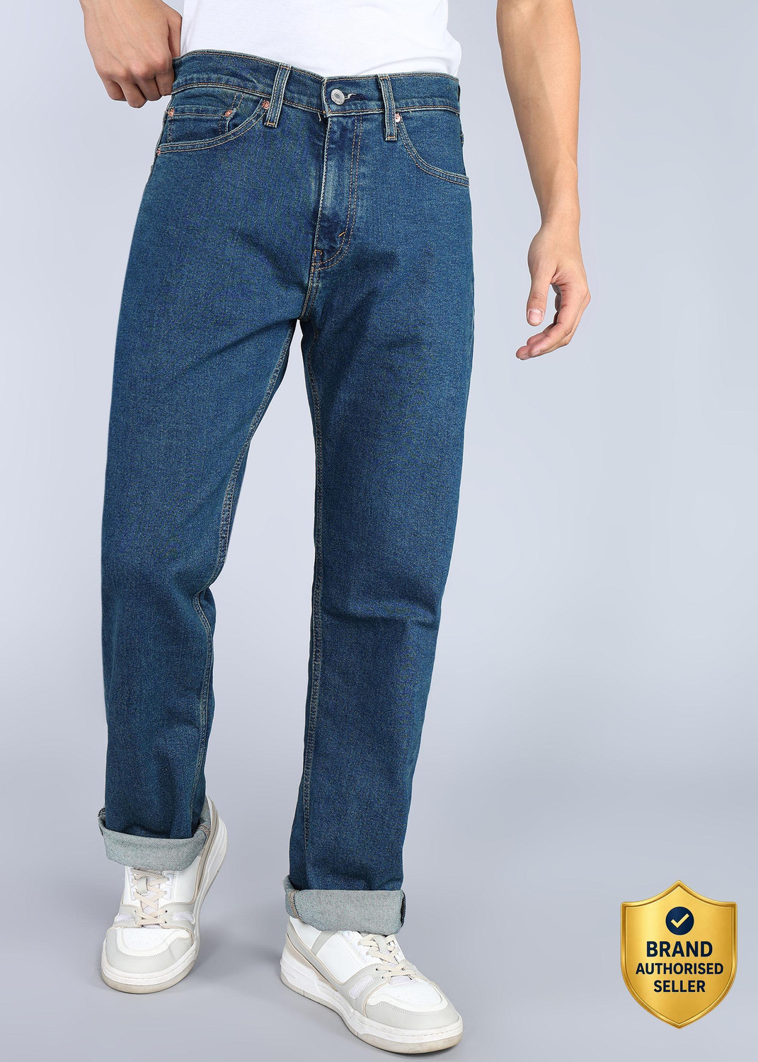 Image of LEVI'S Straight Fit Men Dark Blue Jeans