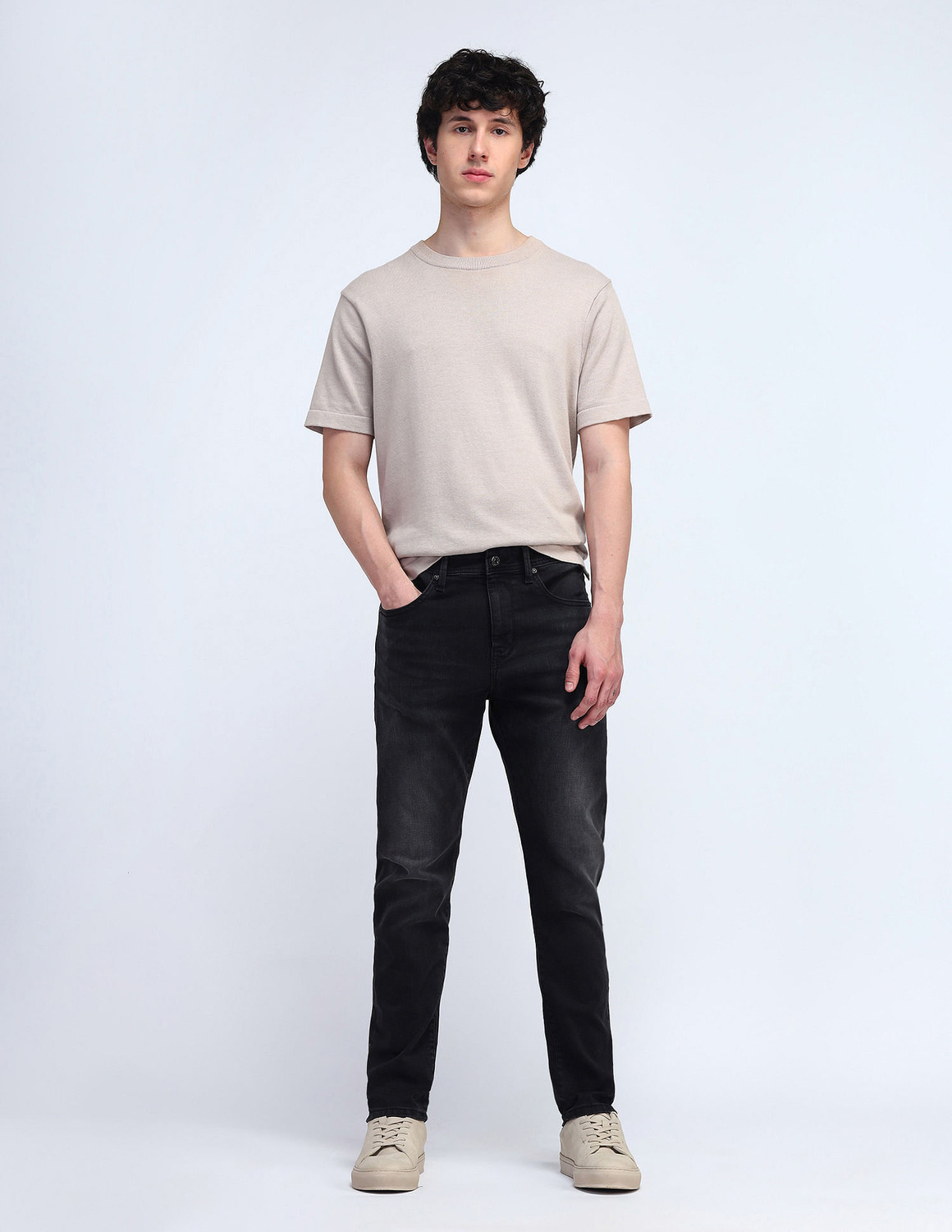 Image of FLYING MACHINE Straight Fit Men Blue Jeans