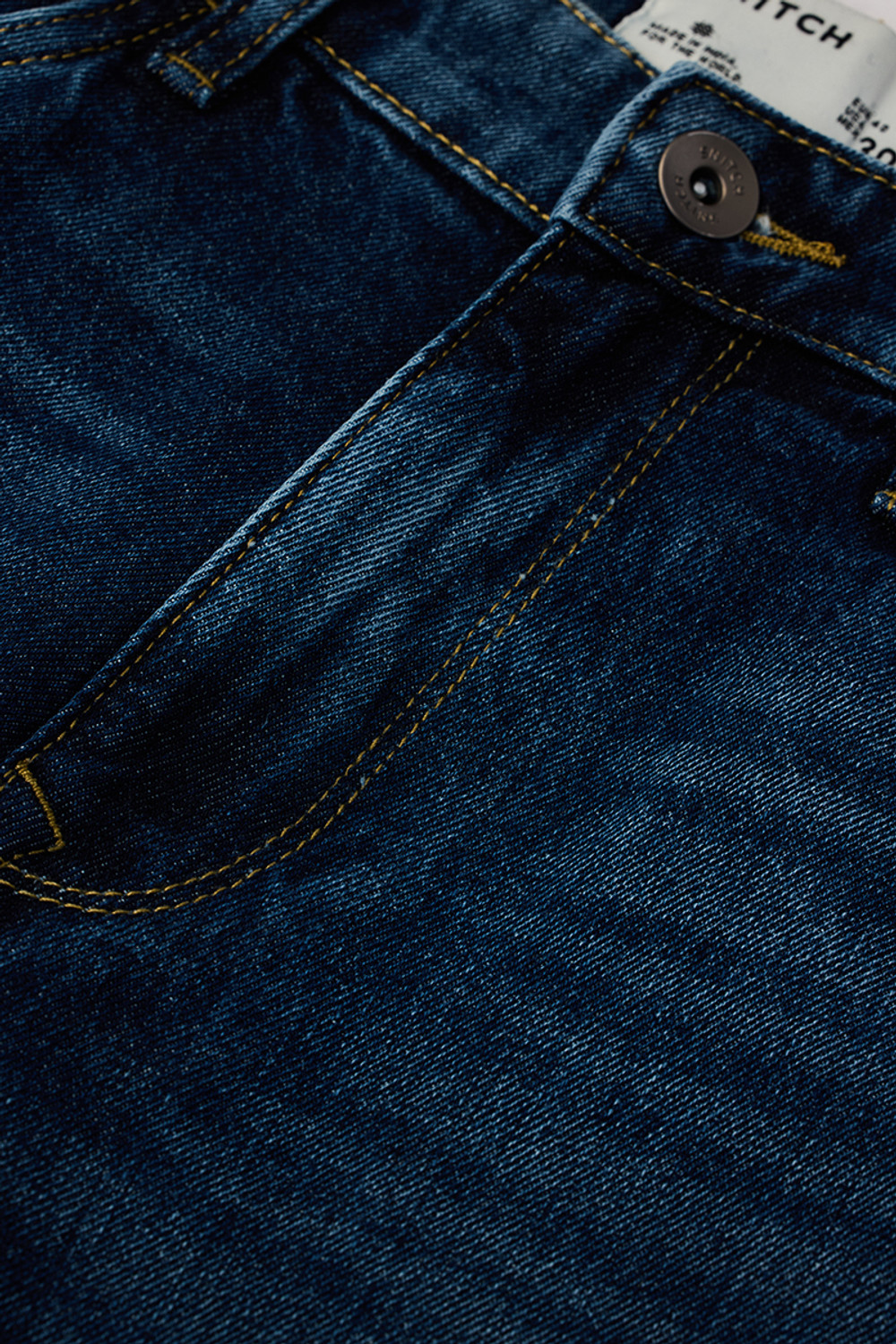 Image of Snitch Relaxed Fit Men Dark Blue Jeans