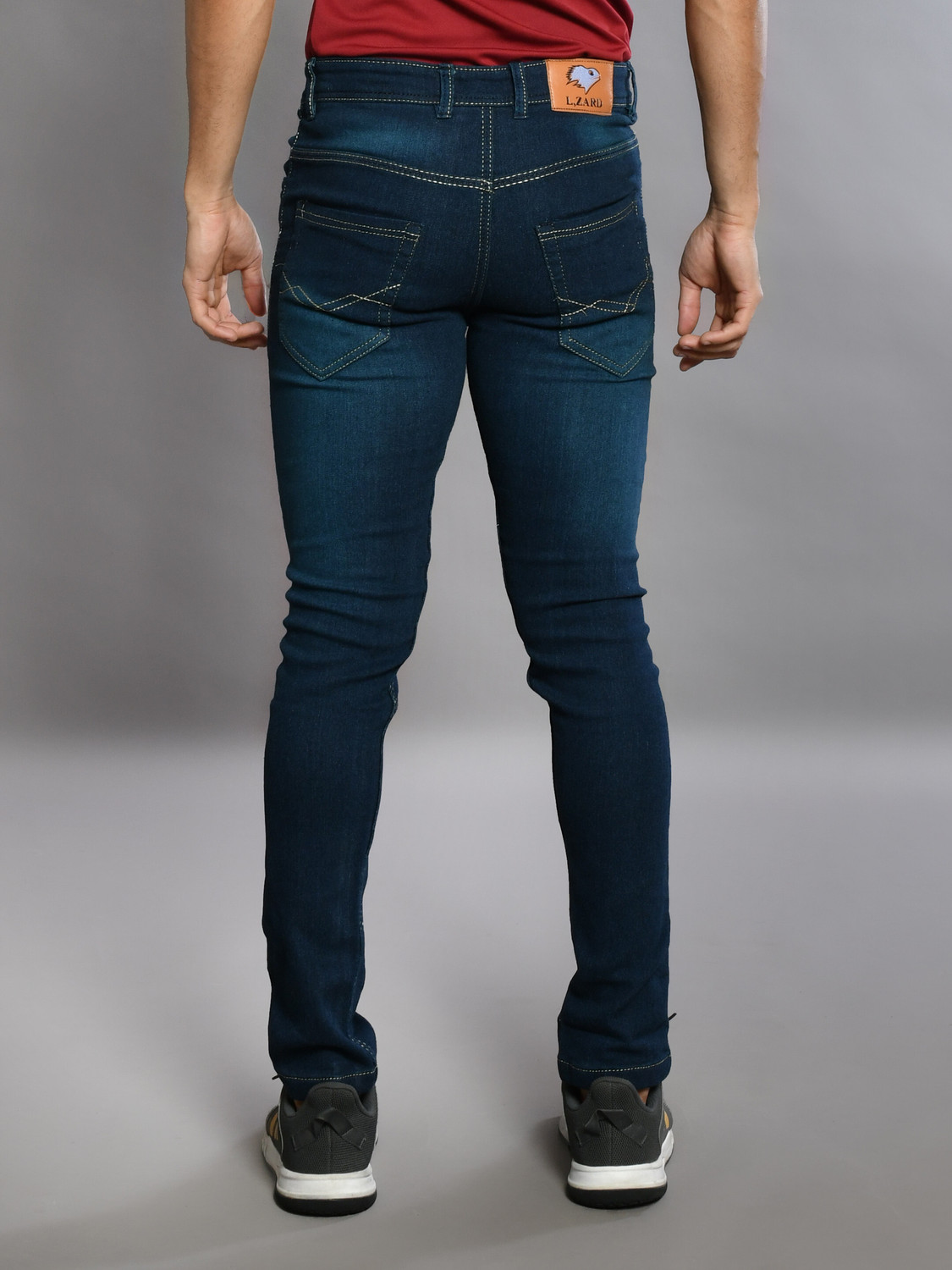 Image of Lzard Regular Men Dark Blue Jeans