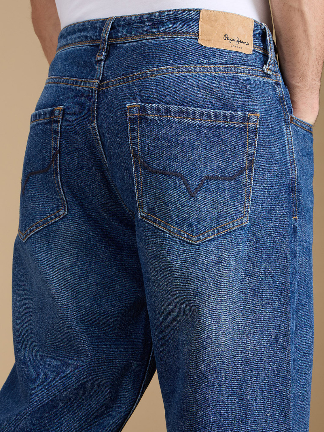 Image of Pepe Jeans Relaxed Fit Men Blue Jeans