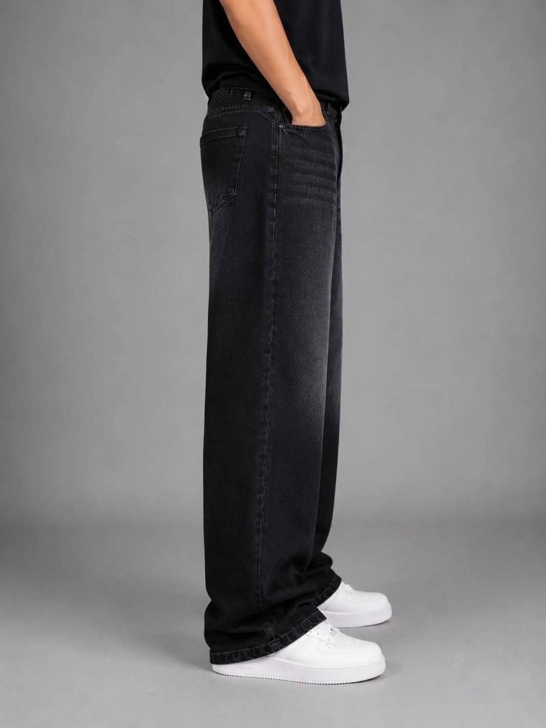 DENWOX Straight Fit Men Black Jeans - Image 3