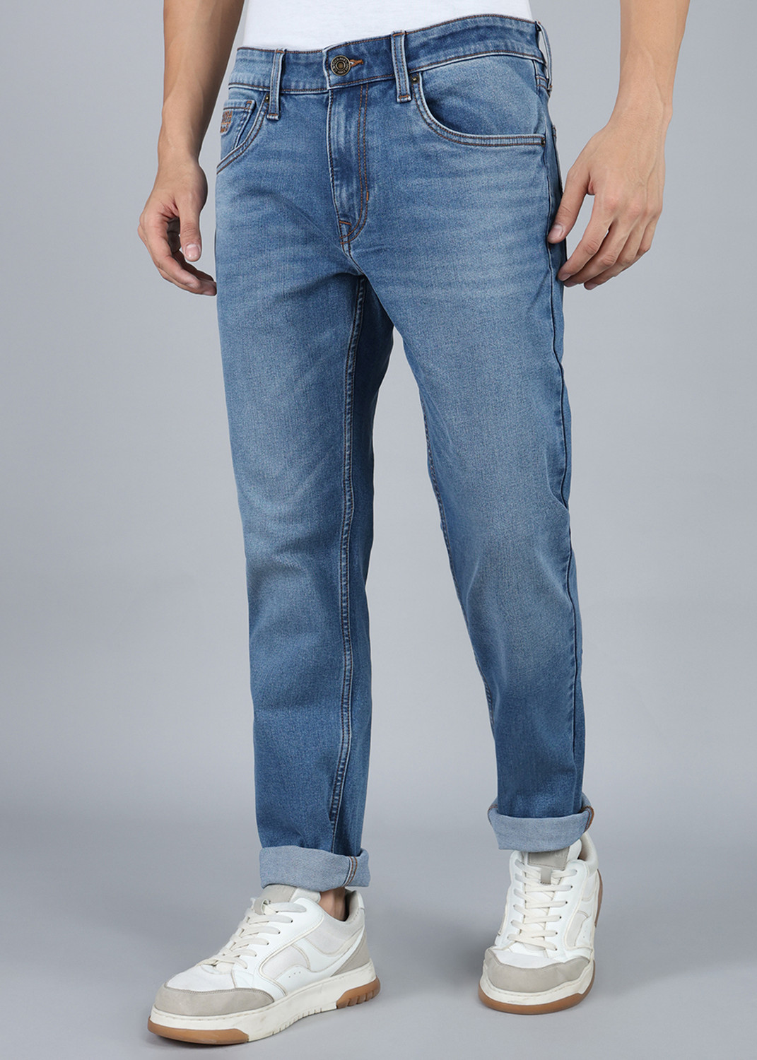 Image of U.S. Polo Assn. Denim Co. Tapered Fit Men Blue Jeans