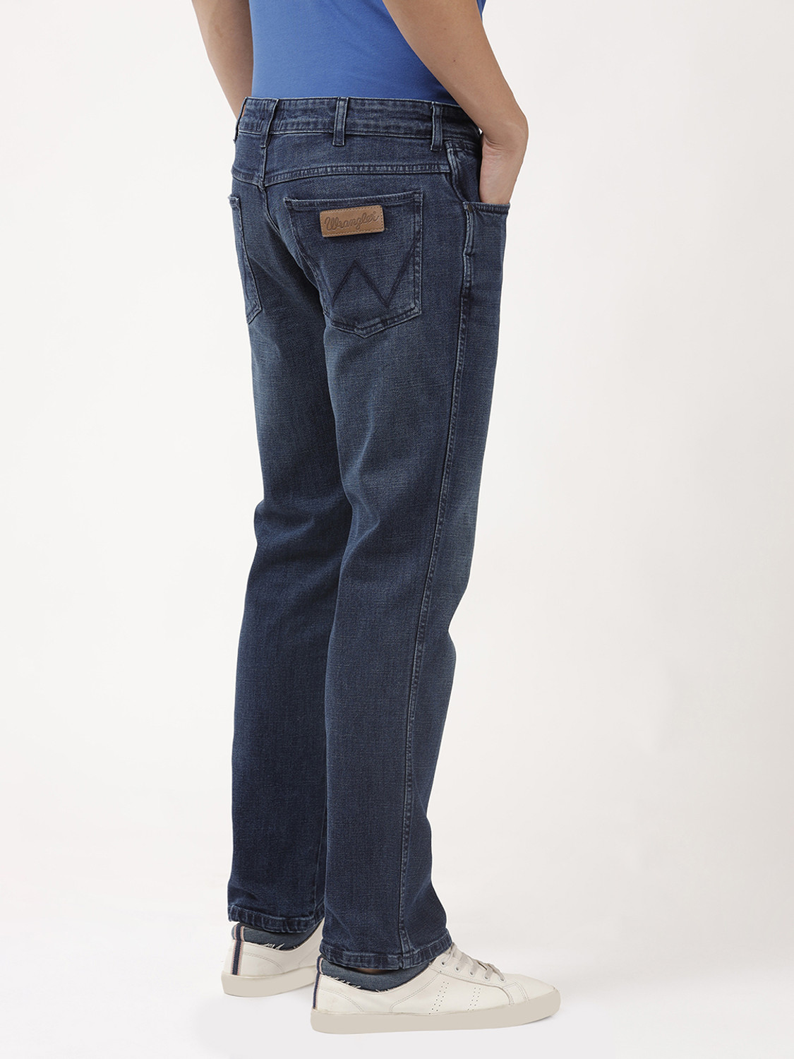 Image of Wrangler Regular Men Blue Jeans