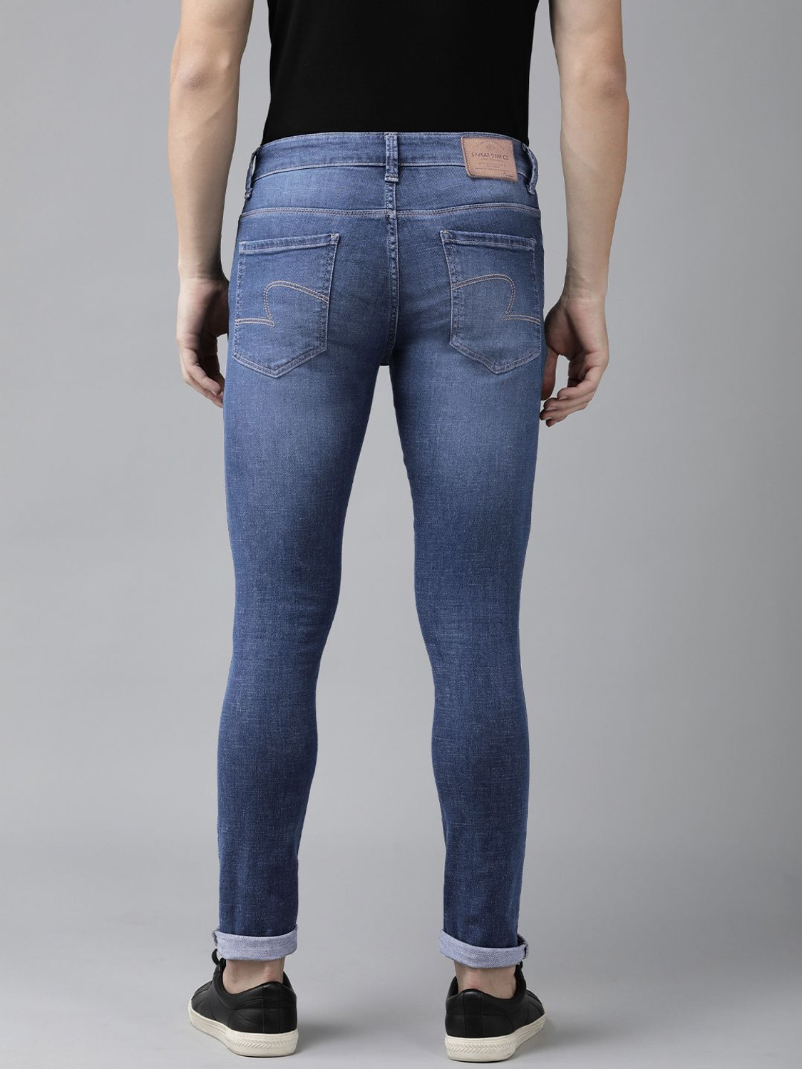 Image of Spykar Super Skinny Men Blue Jeans