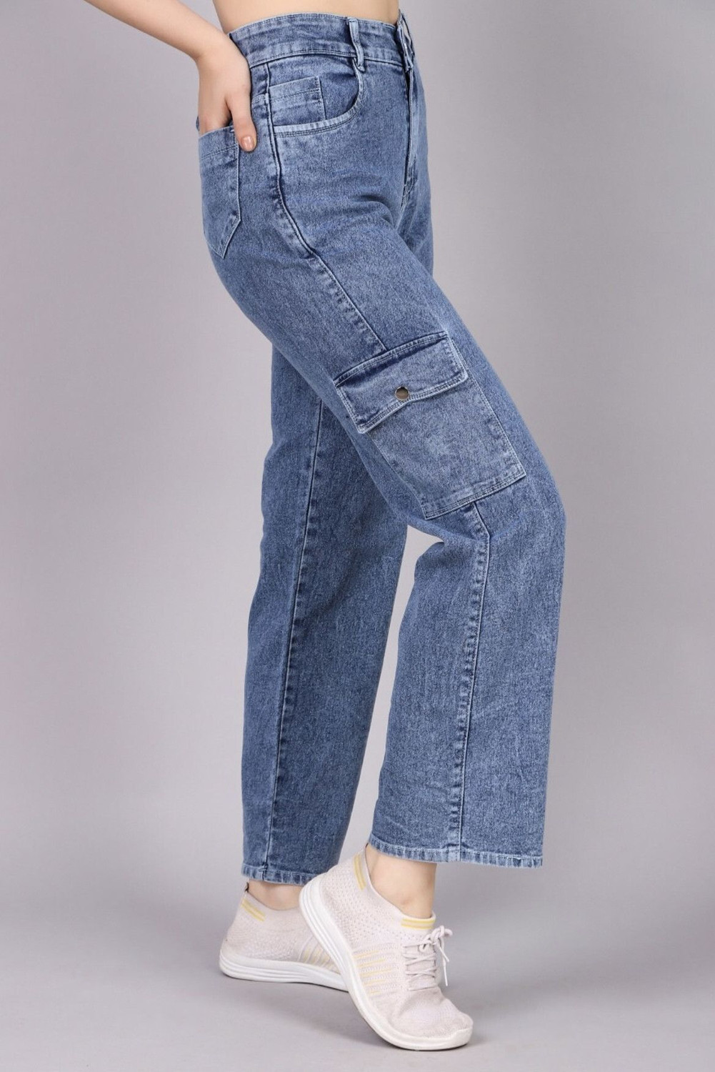 Image of TRENDY LOOKS Straight Fit Women Blue Jeans
