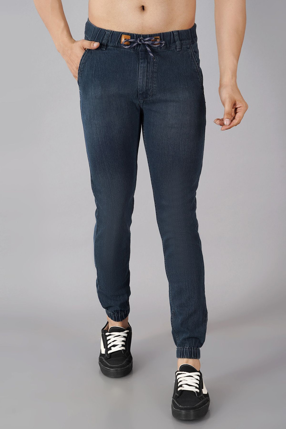 Image of NIVASU Jogger Fit Men Blue Jeans