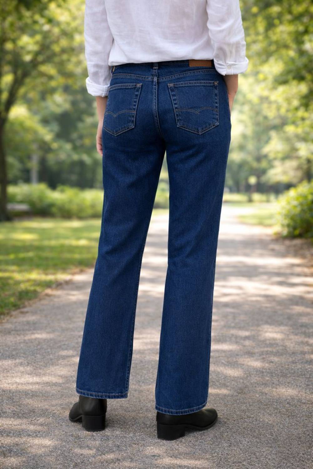 PODGE Loose Fit Men Dark Blue Jeans - Image 2
