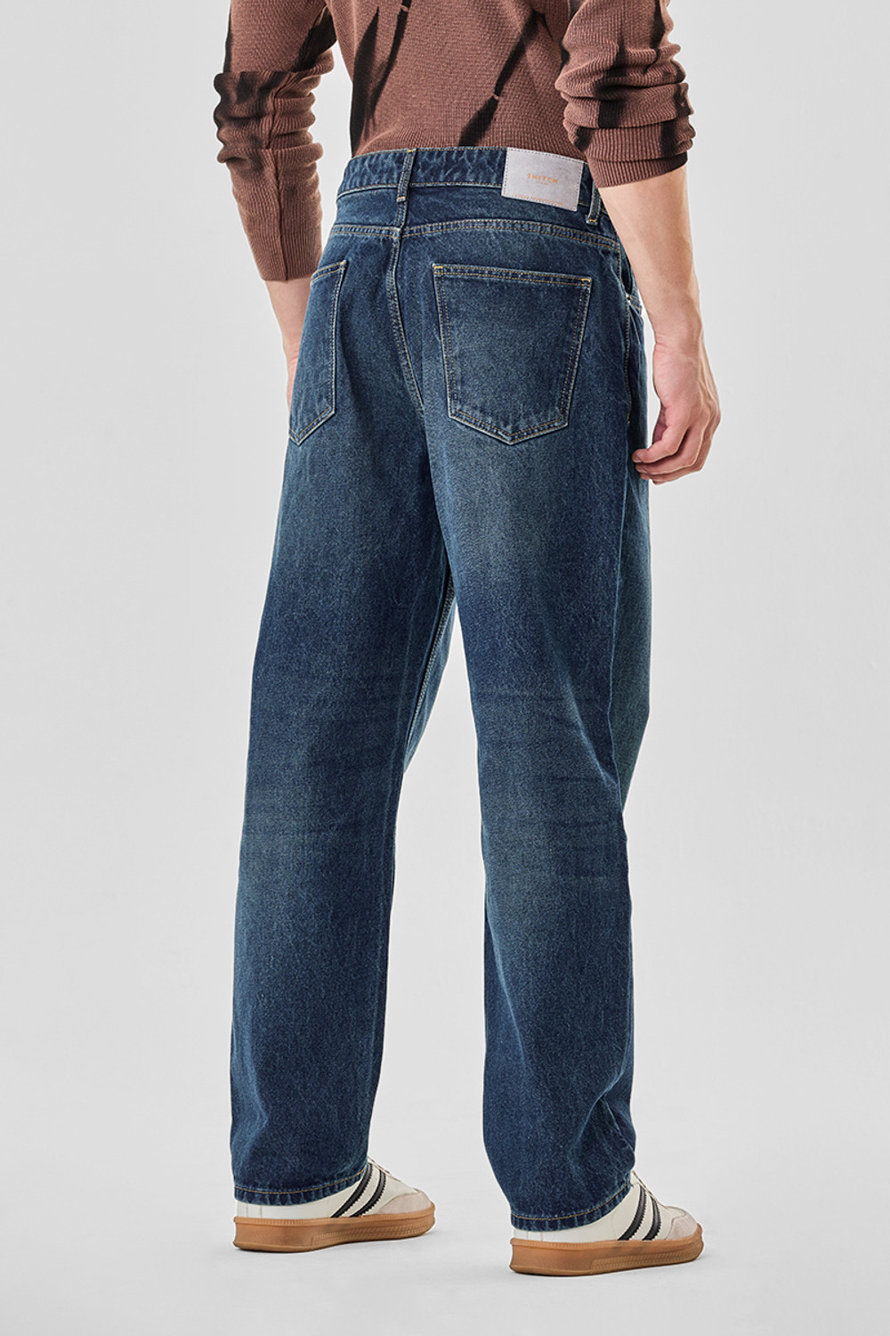 Image of Snitch Loose Fit Men Dark Blue Jeans