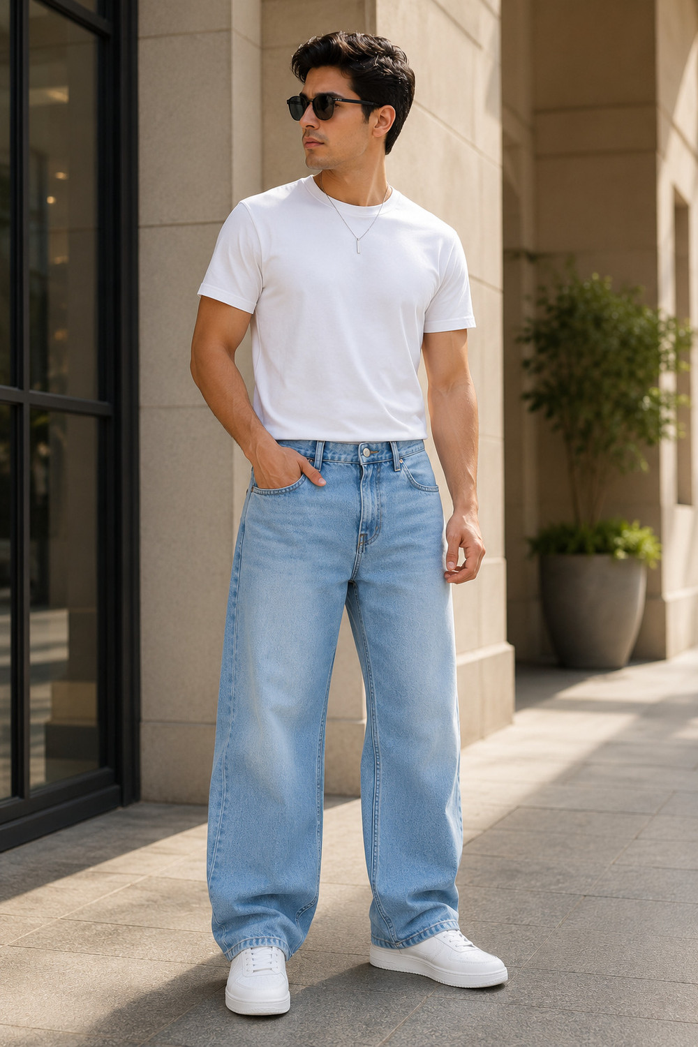 Image of NUMERO UNO Loose Fit Men Blue Jeans