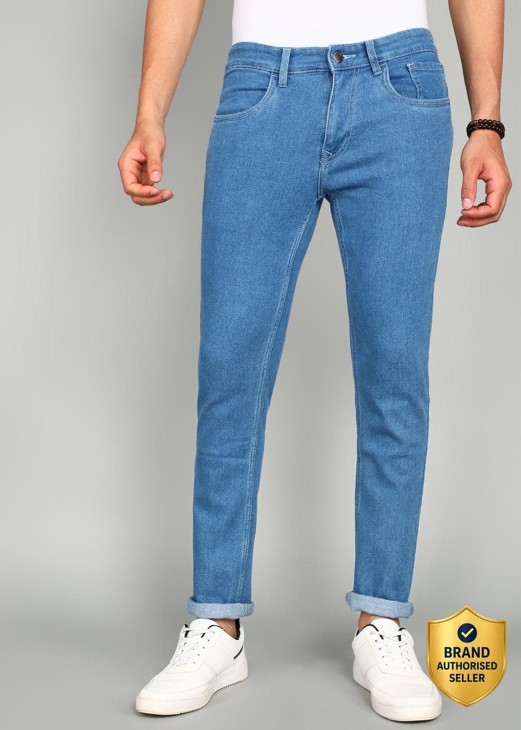 Image of WROGN Slim Men Blue Jeans