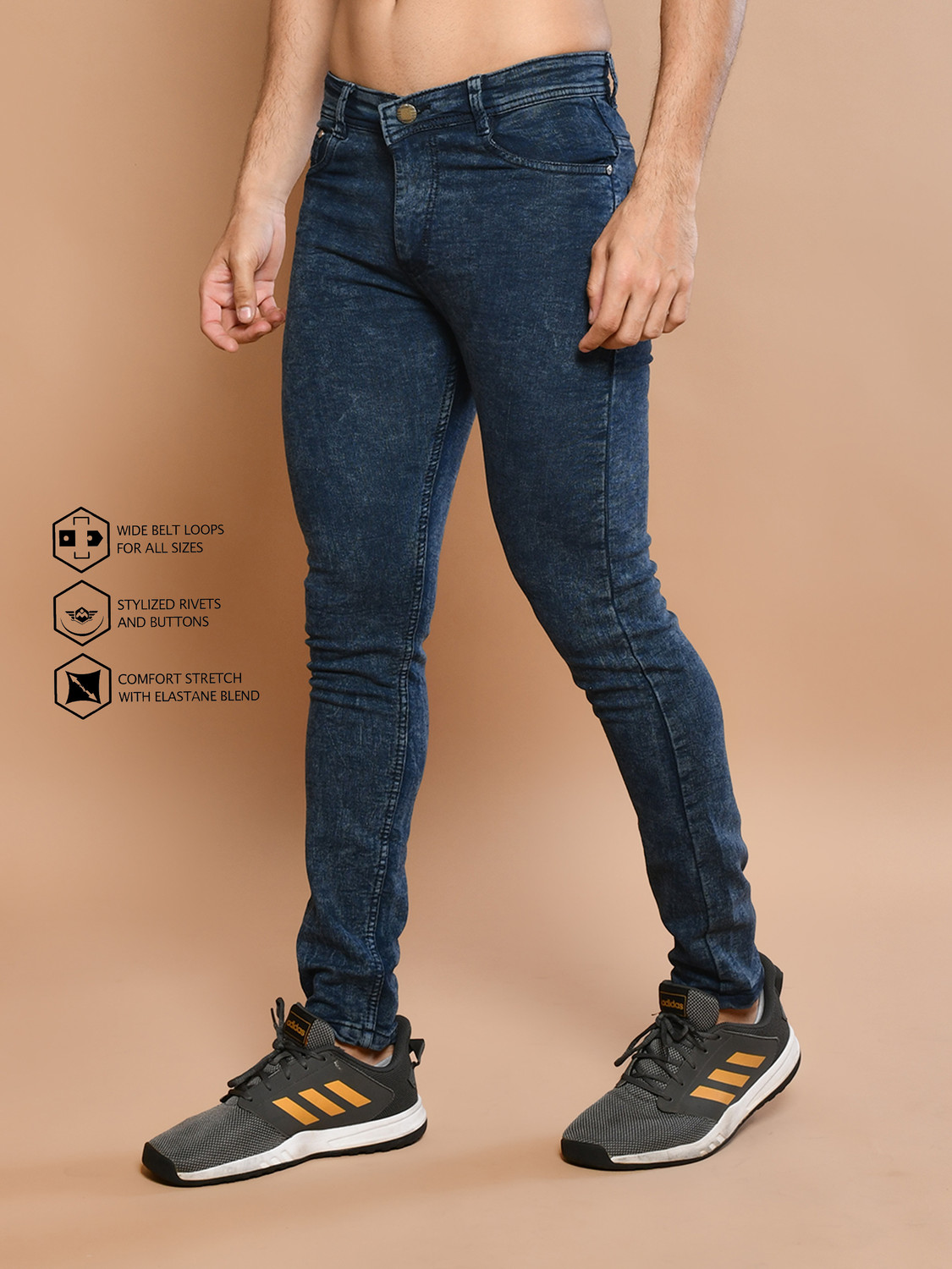 Image of Lzard Slim Men Grey Jeans