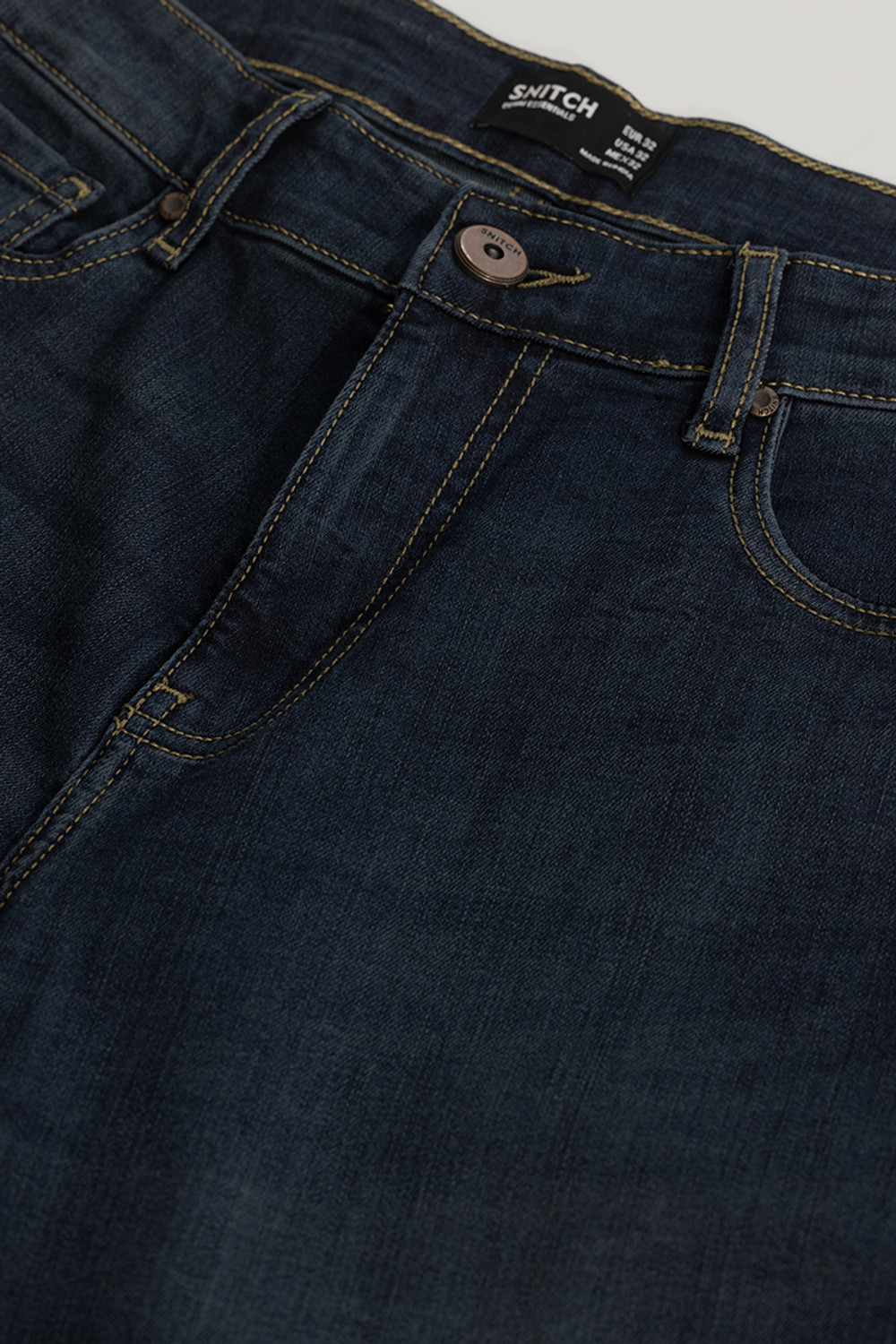 Image of Snitch Relaxed Fit Men Blue Jeans