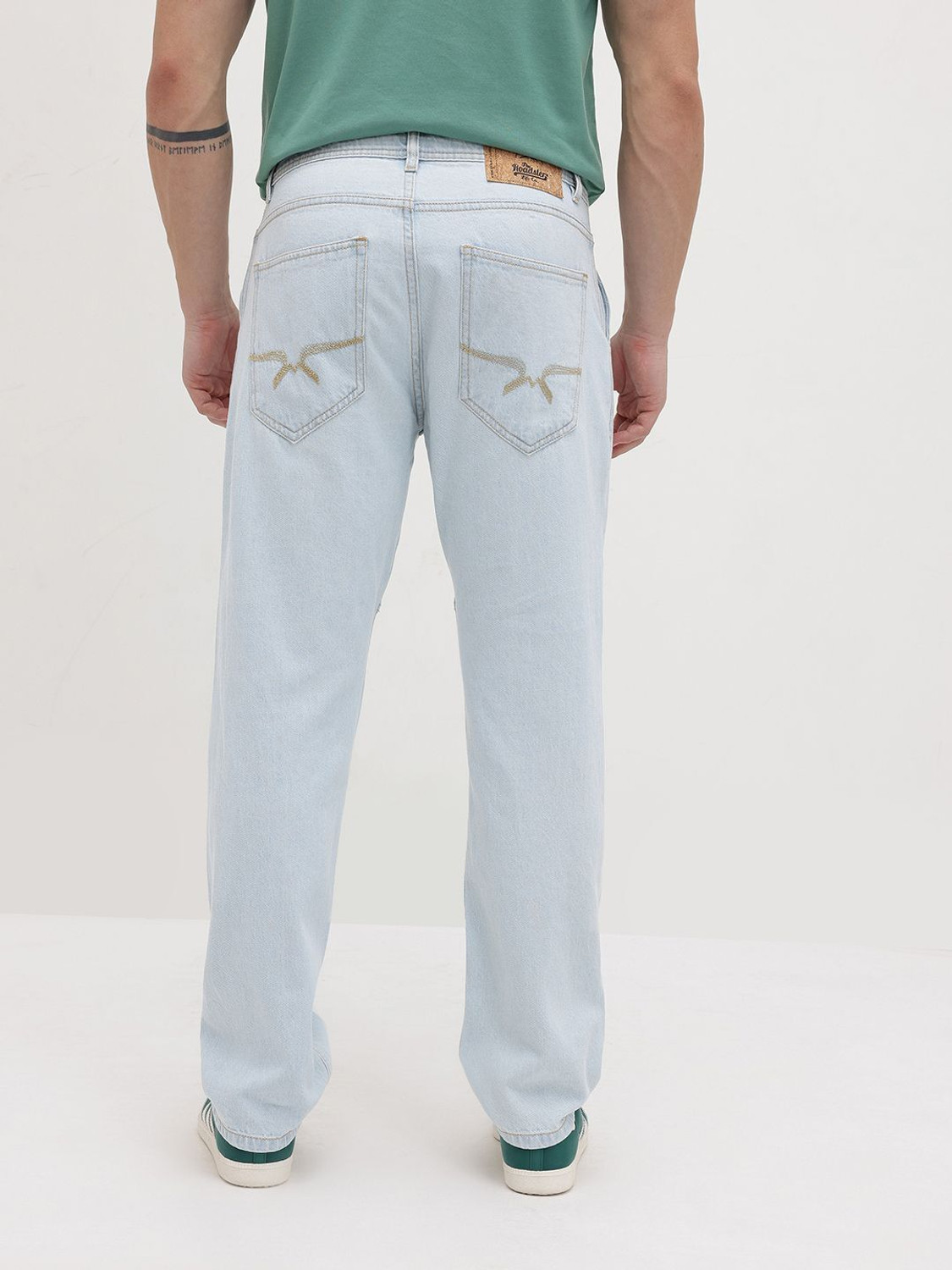 Image of Roadster Straight Fit Men Blue Jeans