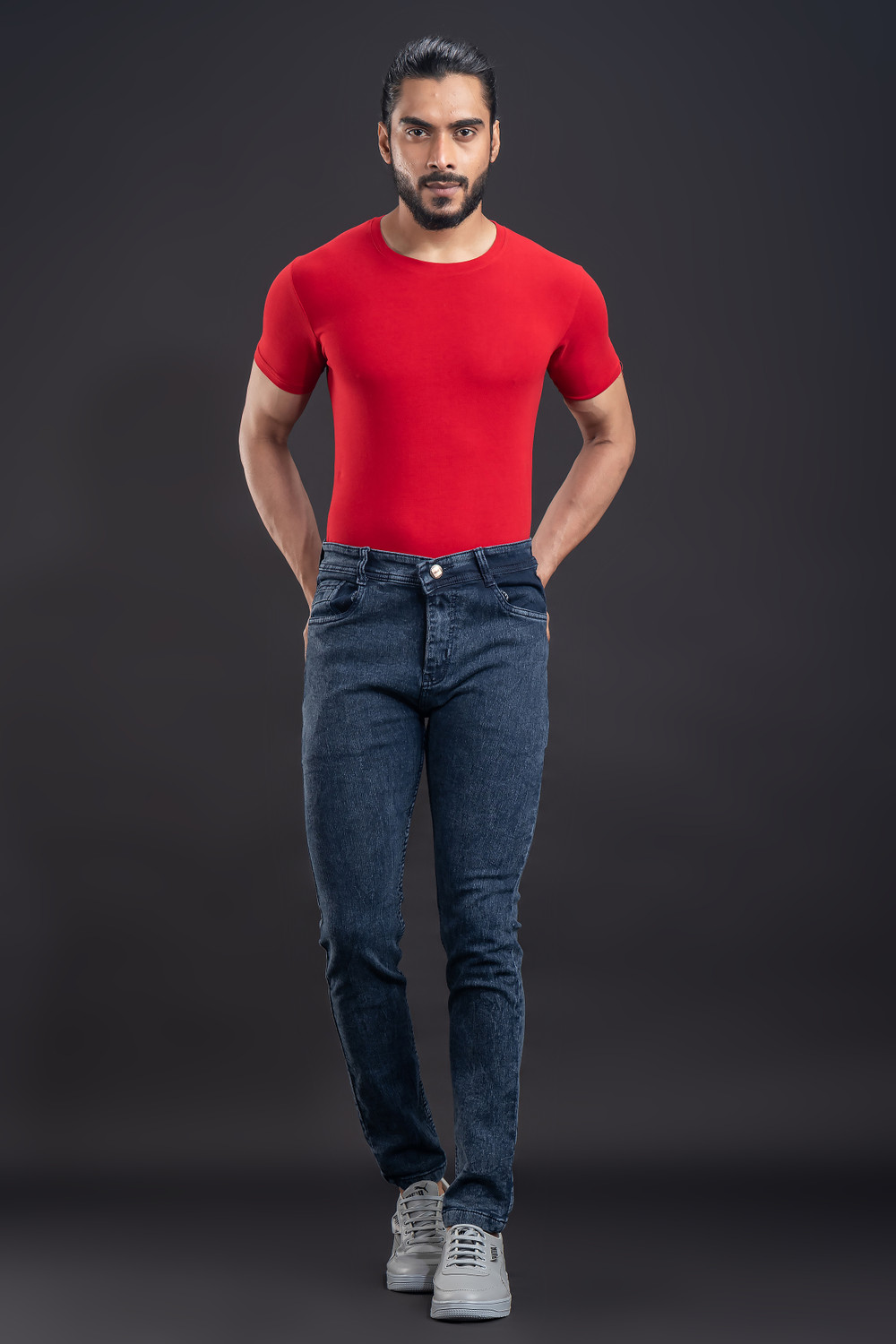 Image of METRONAUT Slim Men Dark Grey Jeans