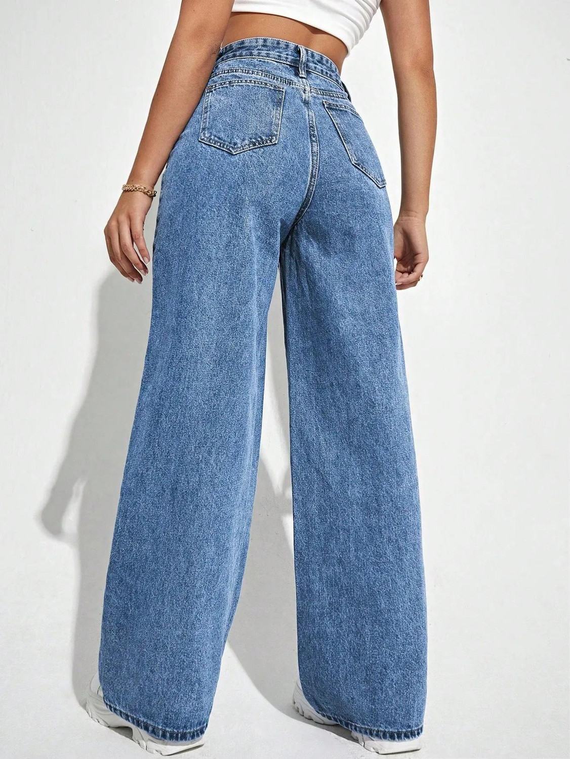 Image of KOTTY Straight Fit Women Blue Jeans