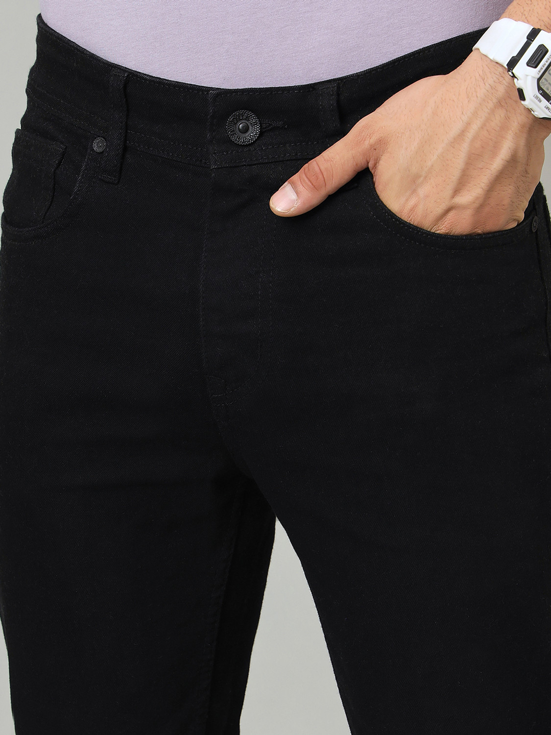 Image of DUKE Slim Men Black Jeans