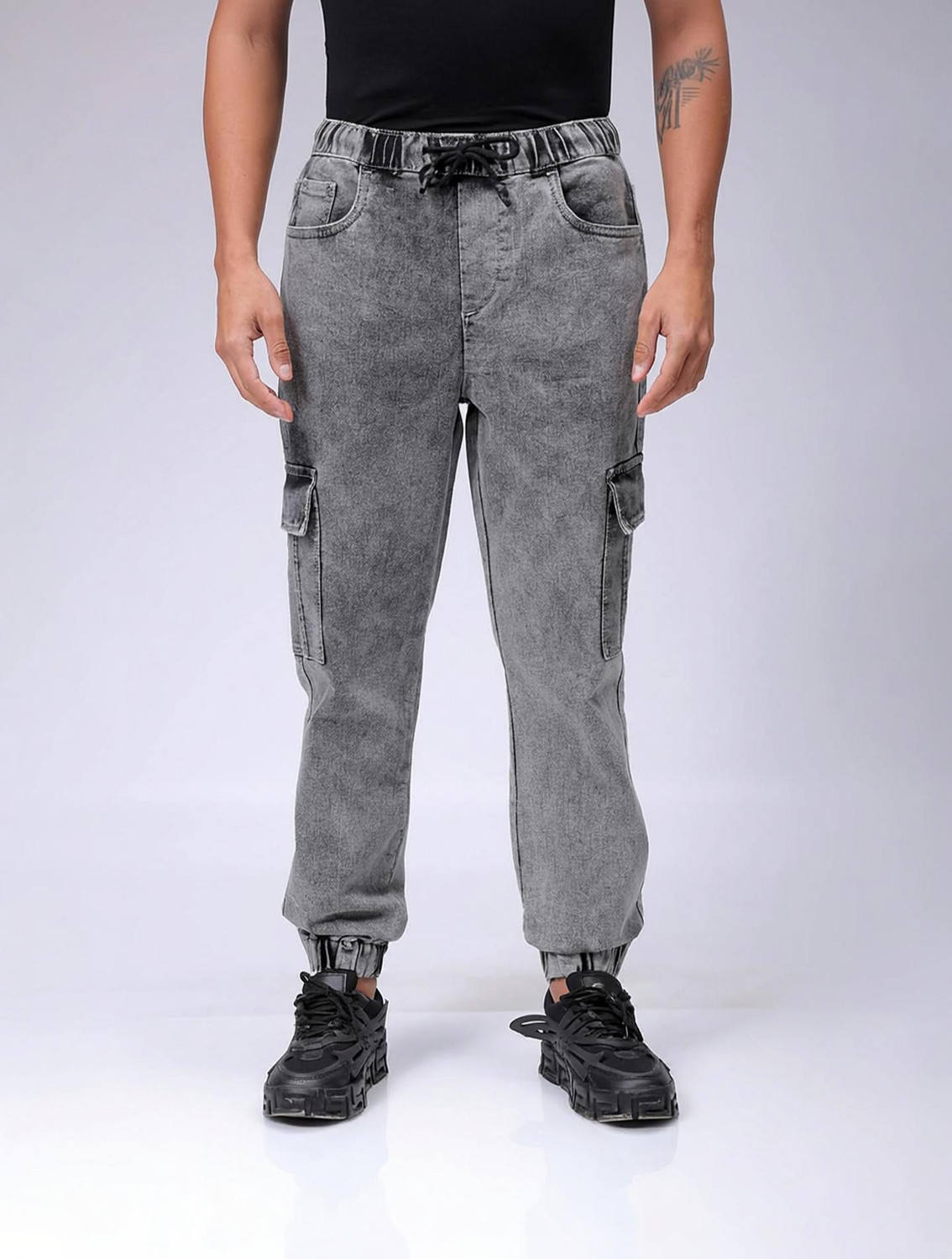 Image of The Indian Garage Co. Regular Men Grey Jeans