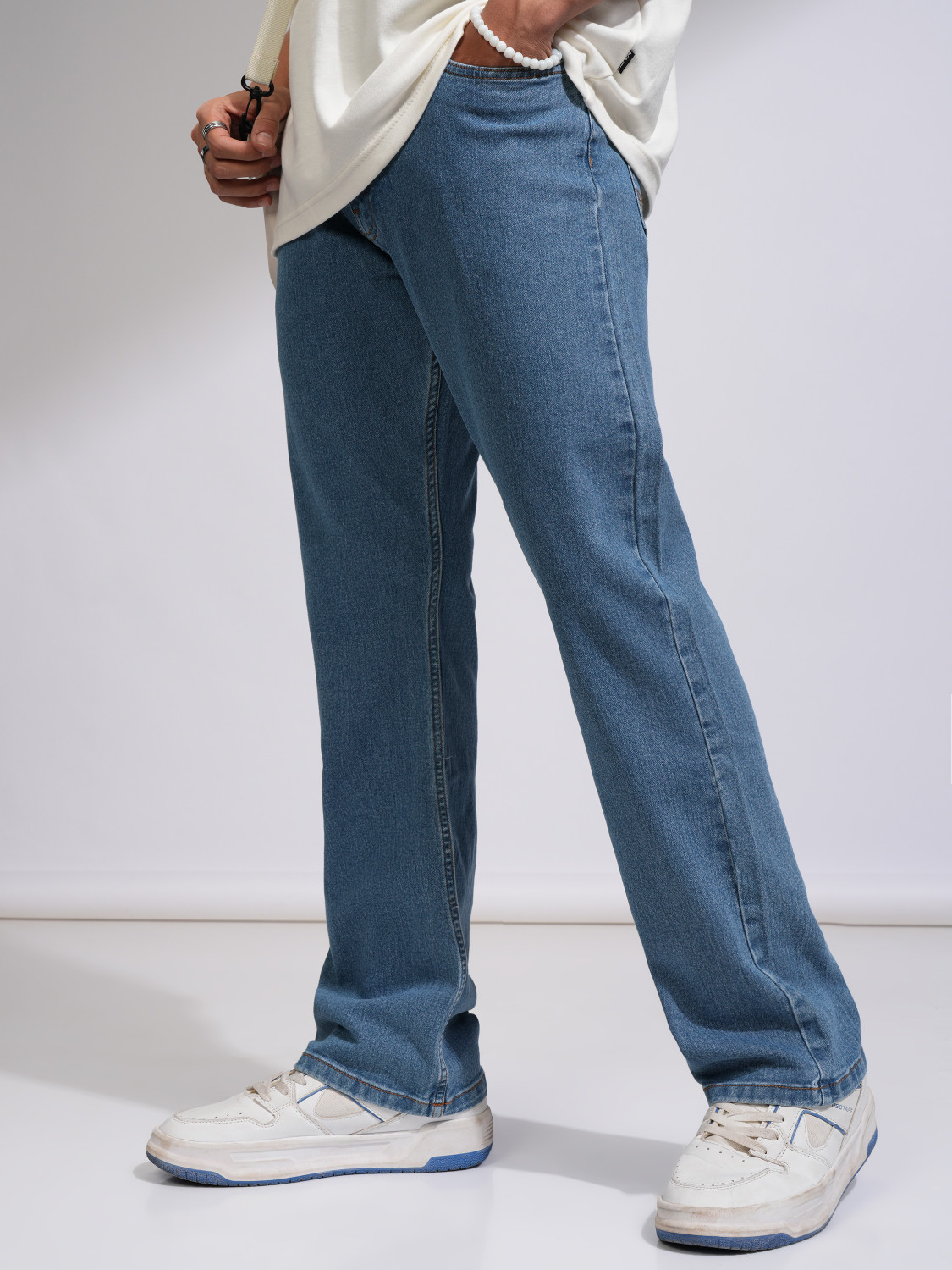 Image of HIGHLANDER Regular Men Light Blue Jeans
