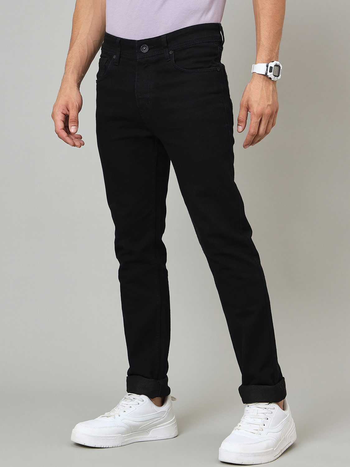 Image of DUKE Slim Men Black Jeans