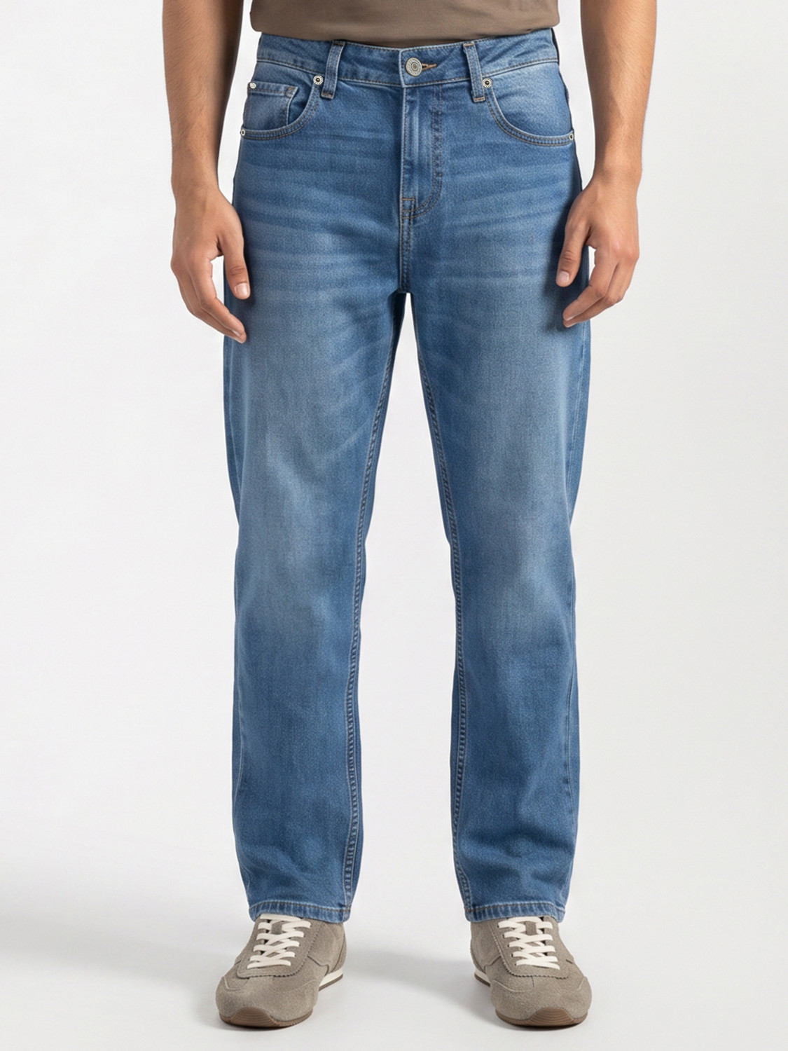 Image of Spykar Slim Men Blue Jeans
