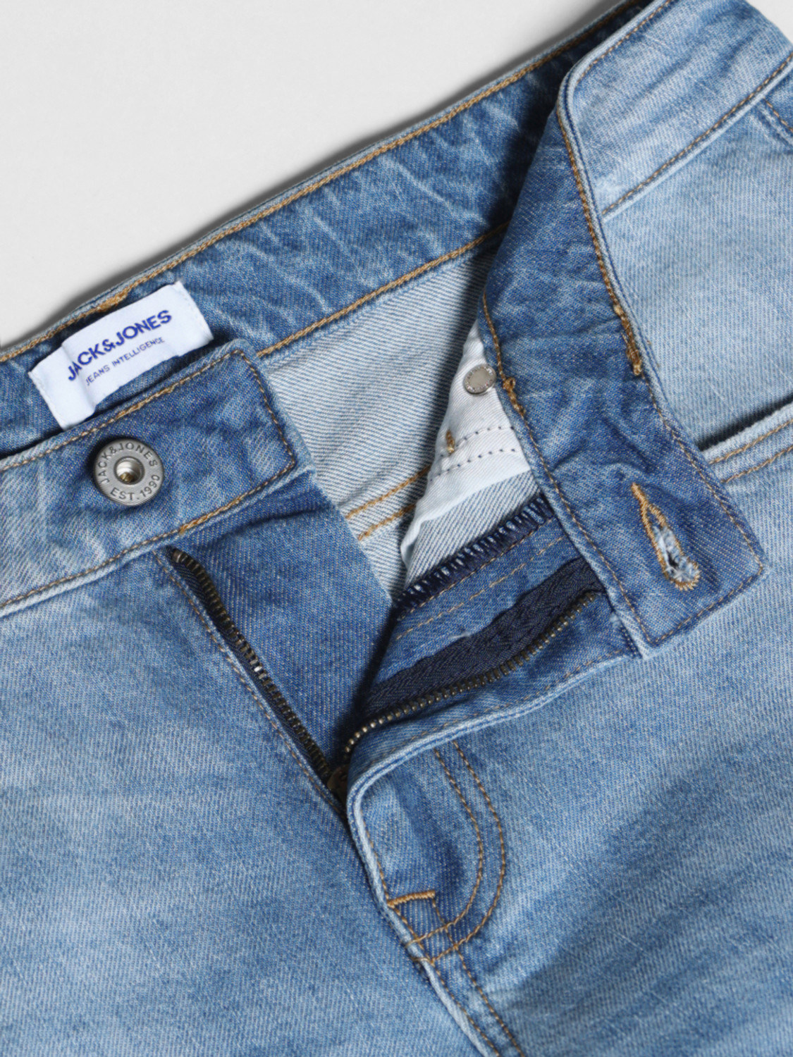 Image of JACK & JONES Slim Men Light Blue Jeans