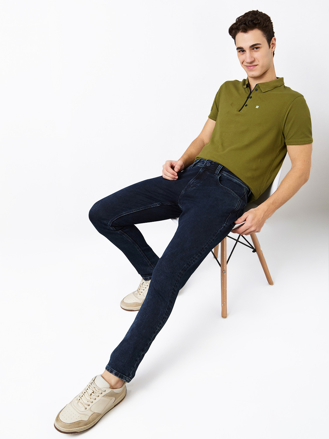 Image of Spykar Slim Men Blue Jeans