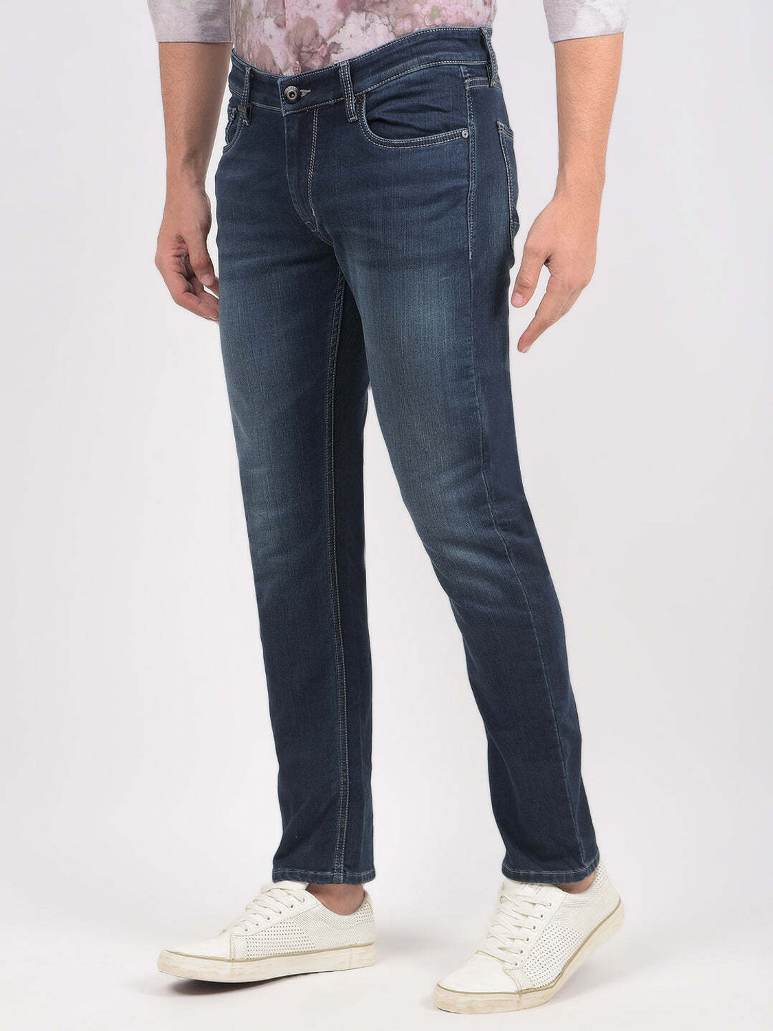 Image of NUMERO UNO Slim Men Dark Blue Jeans