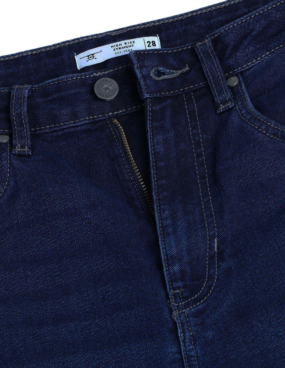 Image of FLYING MACHINE Straight Fit Women Blue Jeans