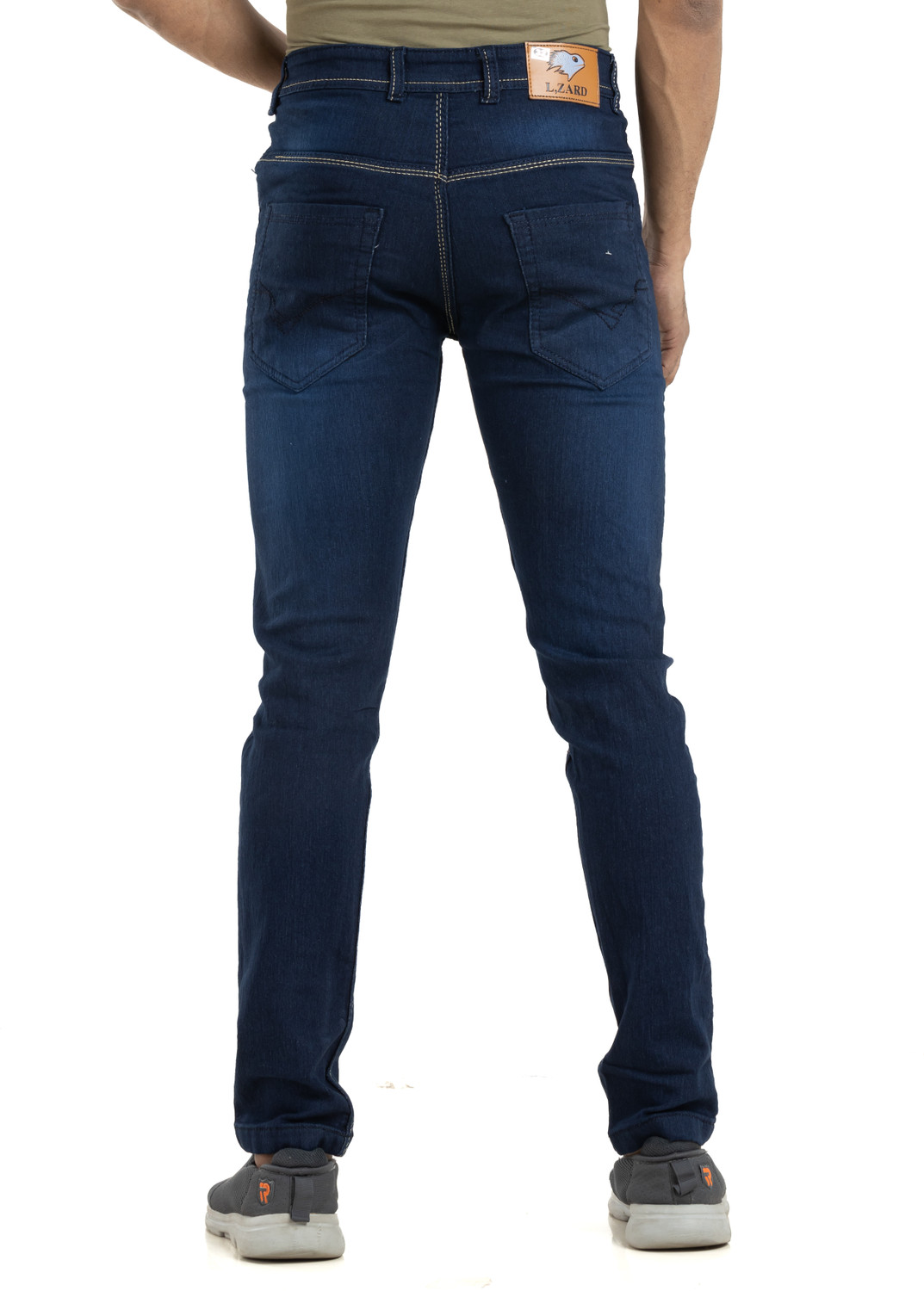 Image of Lzard Slim Men Dark Blue Jeans