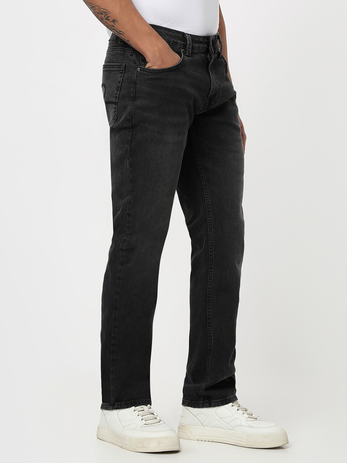 Image of Spykar Slim Men Black Jeans
