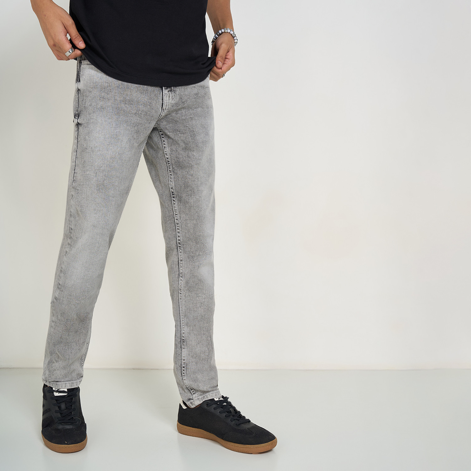 Image of SF Jeans by Pantaloons Regular Men Grey Jeans