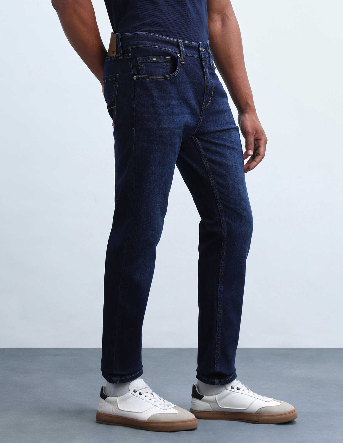 Image of FLYING MACHINE Slim Men Blue Jeans