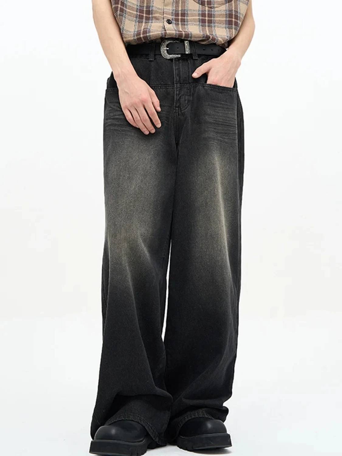 sky collection Wide Leg Black Jeans - Image 1