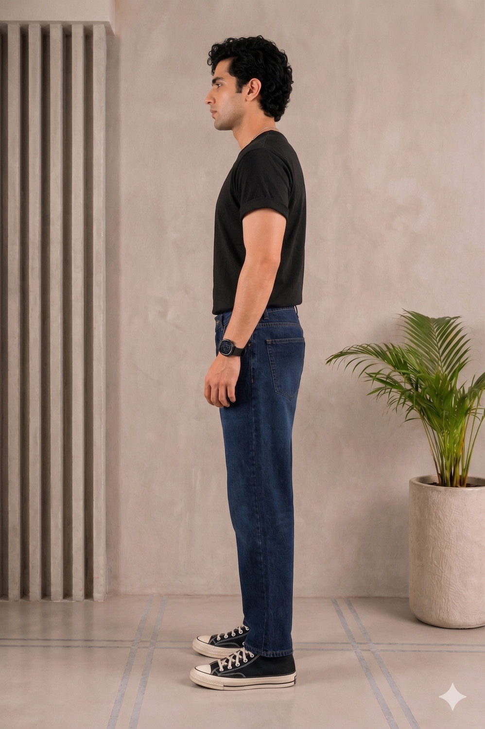 Image of PODGE Mom Fit Men Dark Blue Jeans