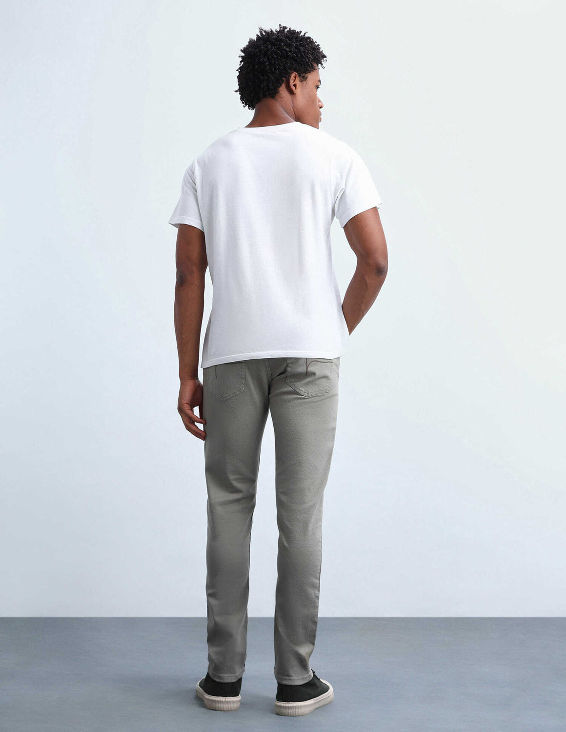 Image of FLYING MACHINE Tapered Fit Men Green Jeans