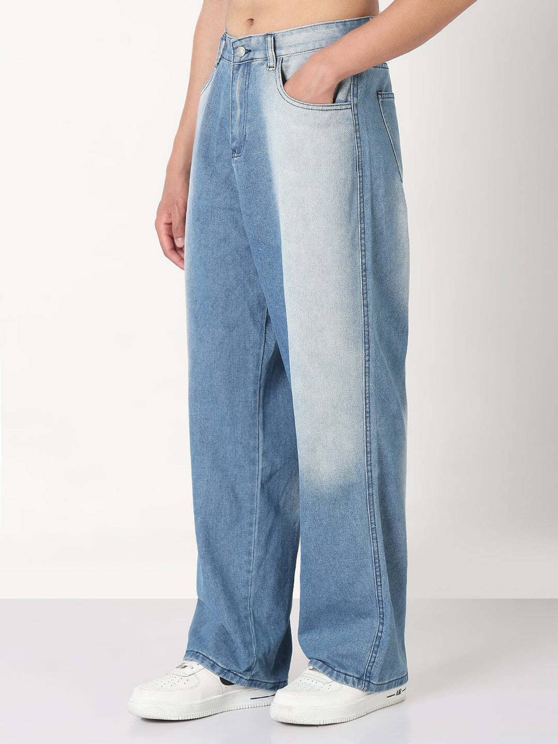 SHOWOFFFF Loose Fit Blue Jeans - Image 3