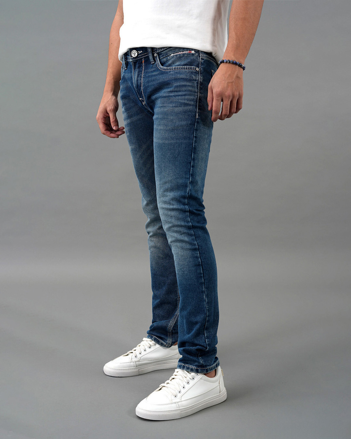 Image of ROOKIES Slim Men Dark Blue Jeans