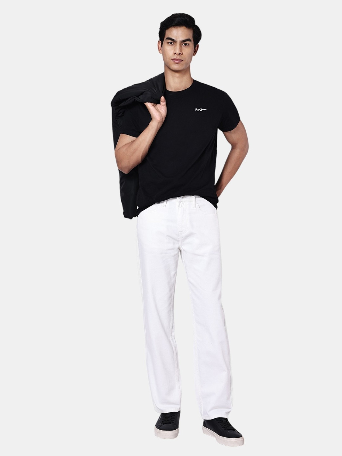 Image of Pepe Jeans Relaxed Fit Men White Jeans