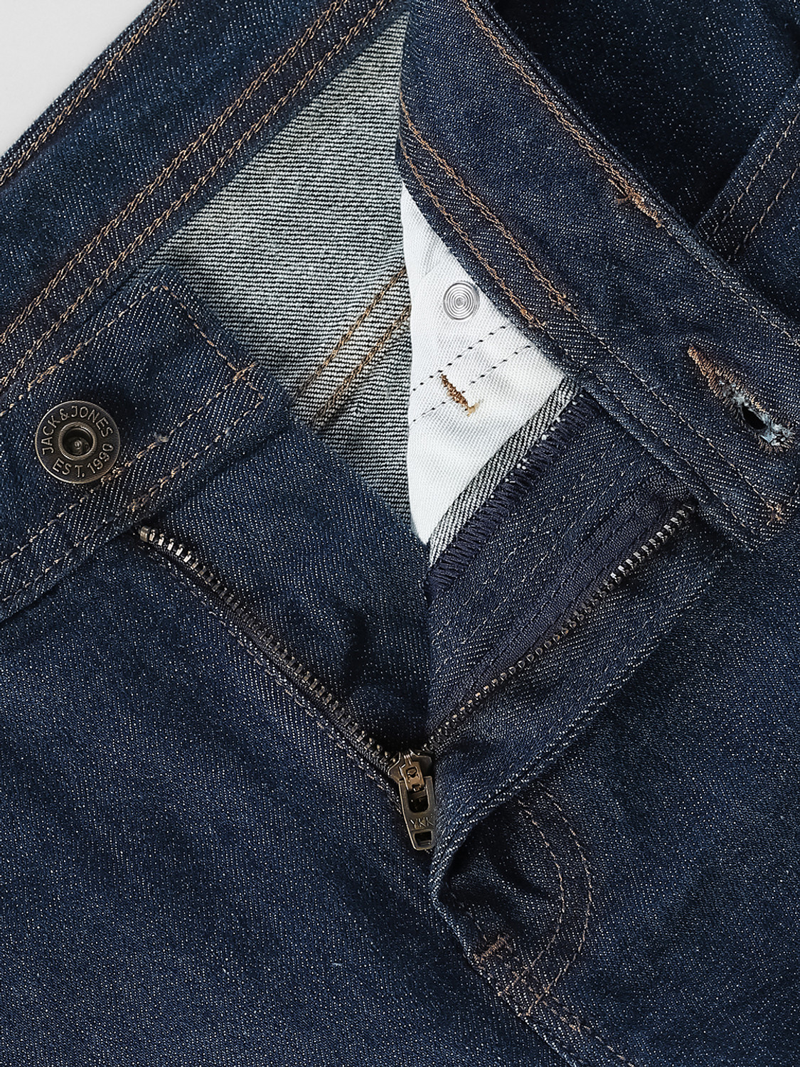 Image of JACK & JONES Slim Men Dark Blue Jeans