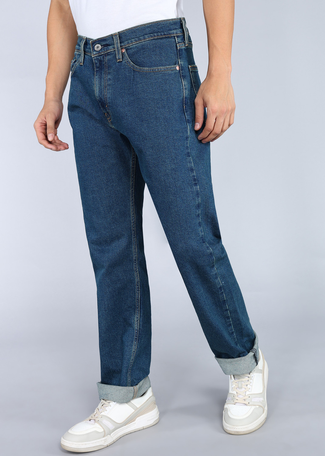 Image of LEVI'S Straight Fit Men Dark Blue Jeans