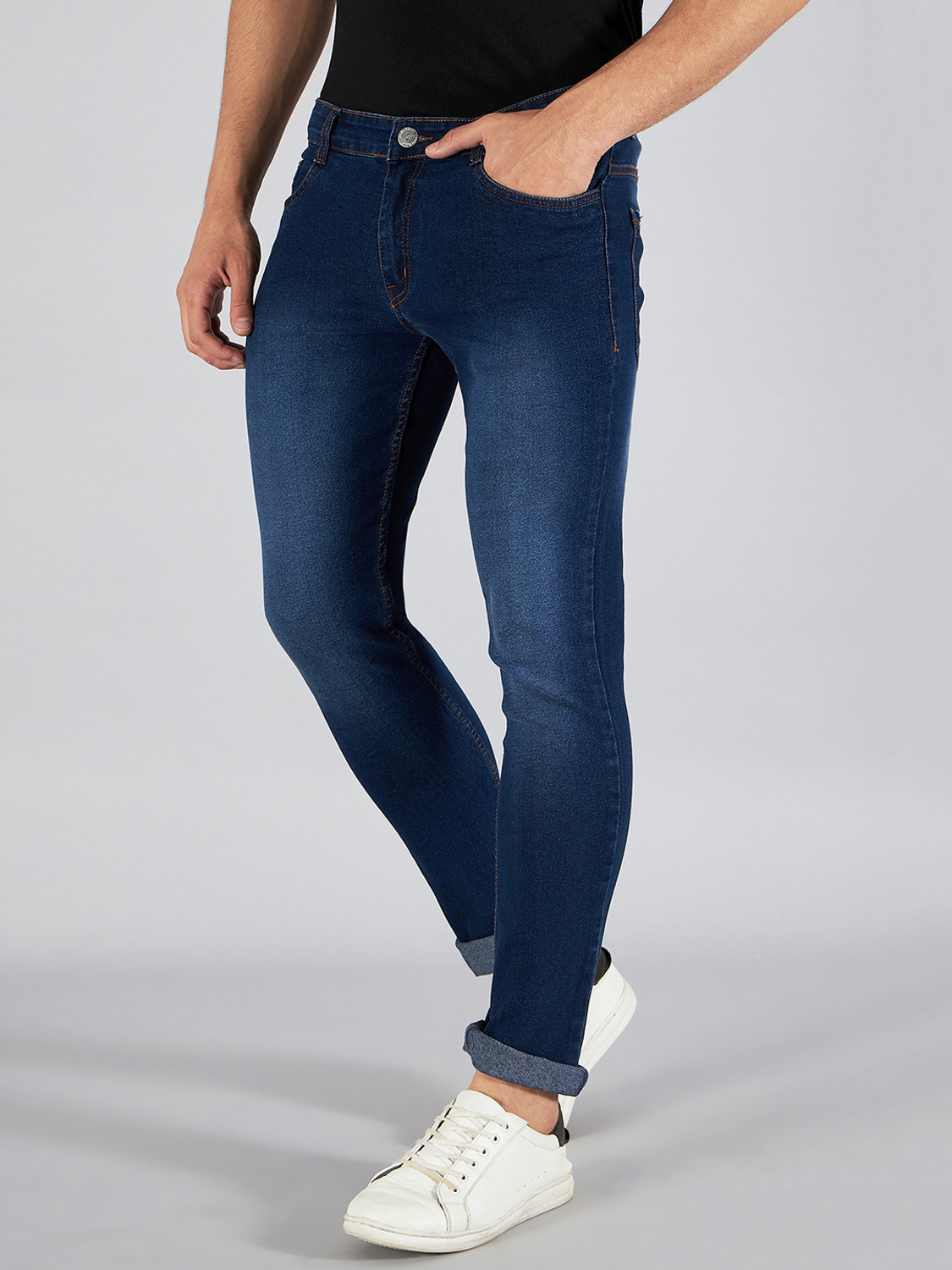 Image of STUDIO NEXX Slim Men Dark Blue Jeans