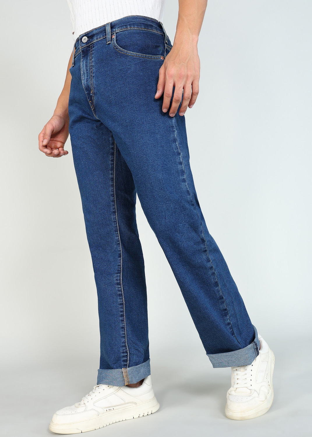Image of LEVI'S Men Tapered Fit Mid Rise Blue Jeans