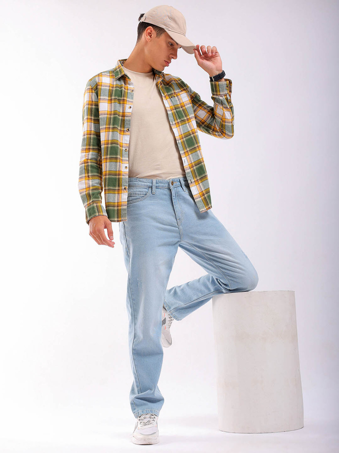 Image of The Indian Garage Co. Straight Fit Men Blue Jeans