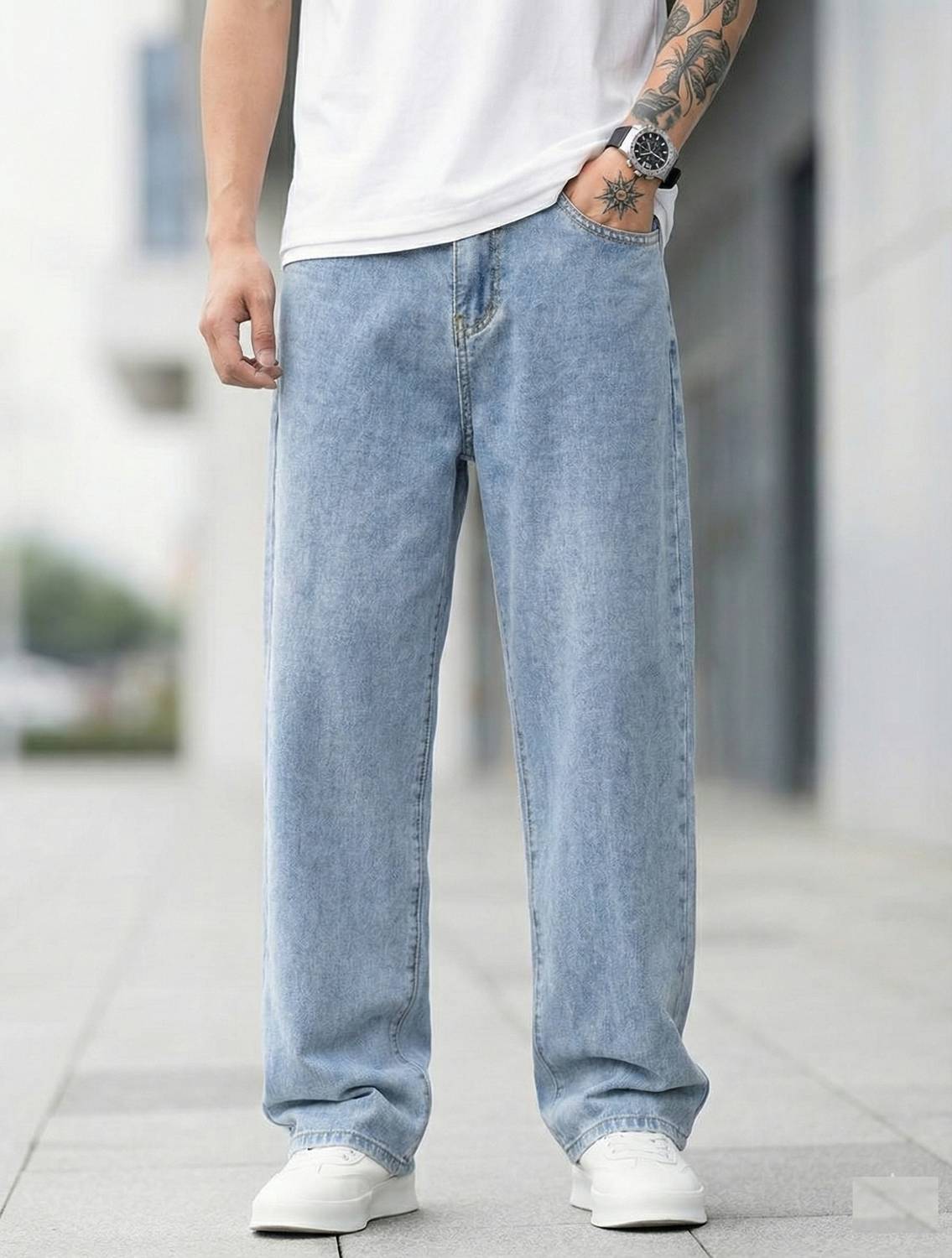 METRONAUT Relaxed Fit Men Light Blue Jeans - Image 4